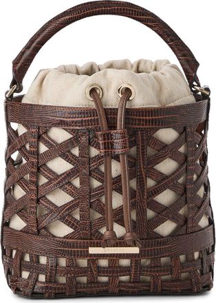Brahmin Mini Amelia Top Handle Bucket Bag in Chestnut at Nordstrom