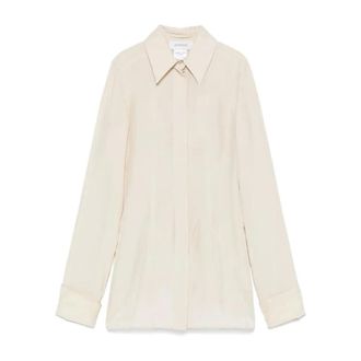 Sportmax Camisa de Mezcla de Seda - Blouses & Shirts - Mujer - Beige - M