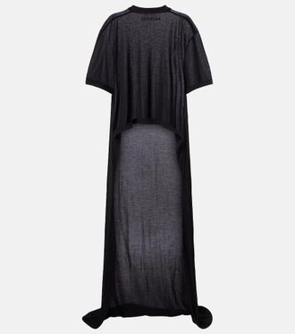 Balenciaga Draped cotton jersey T-shirt