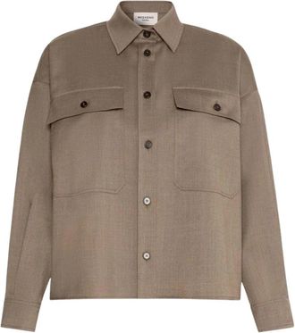 Max Mara Oversized Utility Shirt - Dames - Zomerjassen - Bruin - XS - Jassen