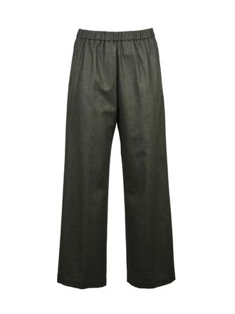 Aspesi Wide-Leg Trousers with Elastic Waistband and Comfortable Fit