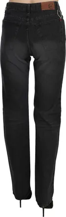 Just Cavalli Womens High-Waist Straight Denim Jeans Black Cotton