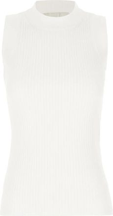 Sportmax Tione Tank Top - Dames - Tops zonder mouwen - Wit - XL - Katoen - Tops