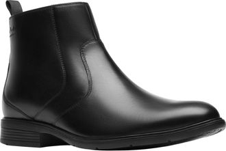 Clarks Steadwell Mens Zip Ankle Boots, black leather, 9.5 UK