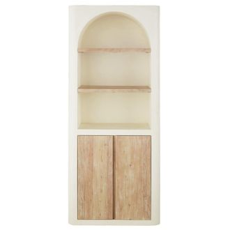 Maisons du monde Librer&iacute;a color crema con 2 puertas y 2 estantes 78cm