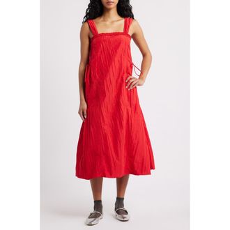 Damson Madder Elina Midi Dress in Red at Nordstrom, Size 12 Us