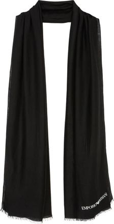 Emporio Armani Stijlvolle Sjaals Collectie - Heren - Sjaals - Zwart - ONE Size - Accessoires
