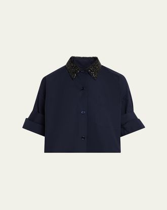 TWP Next Ex Shirt with Crystal-Embellished Collar