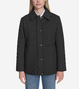 Cole Haan Womens Quilted Jacket - Black Size Medium