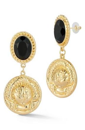 Sphera Milano Coin Drop Earrings in Gold/Black at Nordstrom Rack