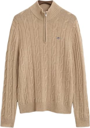 GANT Kabelgebreide trui - Beige