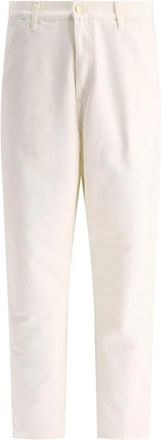 Carhartt Work in Progress Single Knee Pants - Heren - Chinos - Wit - W28 L32 - Katoen - Broeken