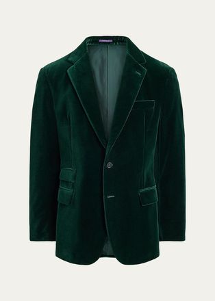 Ralph Lauren Purple Label Mens Kent Hand-Tailored Velvet Jacket
