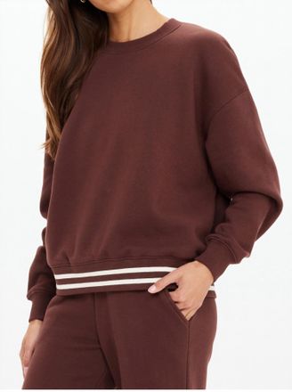 The Upside Toluca Lisel Crewneck Sweater In Brown