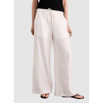 Baukjen Melrose Textured Wide Leg Trousers in Pure White at Nordstrom, Size 14
