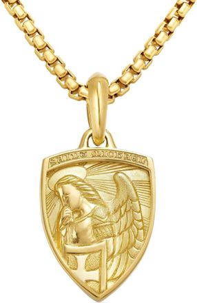 David Yurman Pendente St. Michael in oro giallo 18kt (26mm)