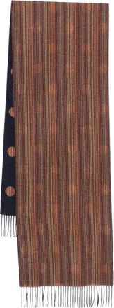 Paul Smith striped polka-dot scarf - Orange