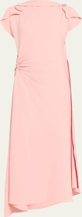 Victoria Beckham Drape Sleeve Midi Dress