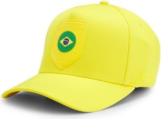 BOSS Poulin Lux Flag Patch Adjustable Baseball Cap in Brazil at Nordstrom