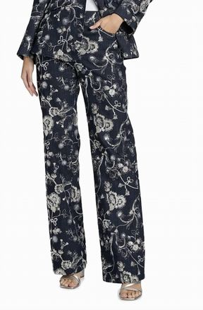 Cinq &agrave; Sept Garden Embroidered Denim Nolita Jeans In Multicolor