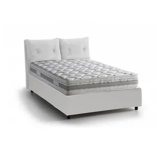 Dmora Talamo Italia Letto Singolo Amanda, Letto Contenitore Con Rivestimento In Ecopelle, 100% Made In Italy, Apertura Laterale, Con Materasso Cm 80x190 Inc