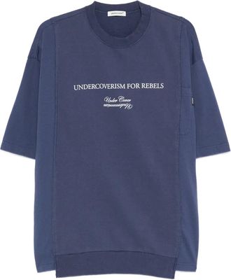 Undercover lettering-print T-shirt - Blue