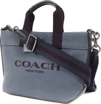 Coach Canvas Leather Handbag (Pre-Owned)
