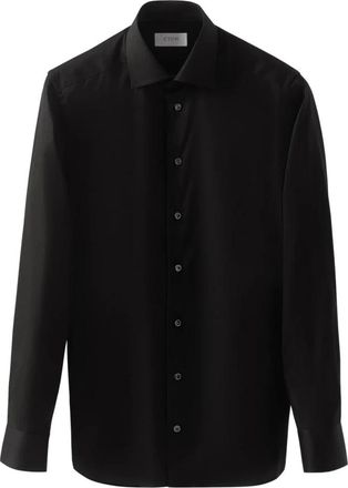 Eton Signature Twill Overhemd - Heren - Casual Overhemden - Zwart - XS - Katoen - Overhemden