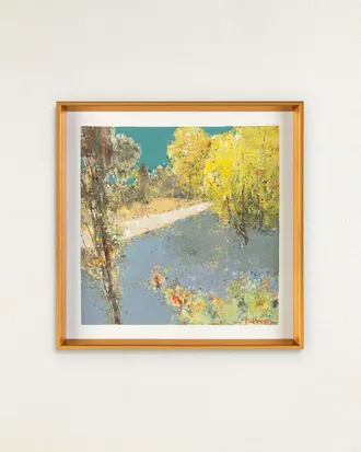 John-Richard Silence by the Stream Original Painting by Liu Mengzhou