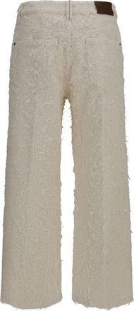 Brunello Cucinelli Womens Beige Cotton Cropped Pants