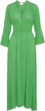 Americandreams Sally Long Dress - Dames - Casual kleedjes - Groen - S - Kleedjes