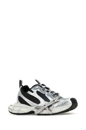 Balenciaga Mens Multicolor Mesh And Rubber 3xl Gradient Sneakers Blk-Grey-White T Polyurethane Polyester Blk/grey/white