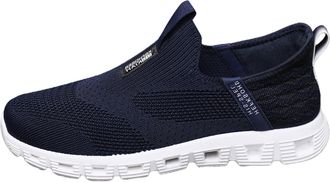 Generic Men Autumn Outdoor Sports Casual Shoes Lightweight Flying Weaving Mesh Design for Daily Walking and Leisure Activities (Blue, 6.5)