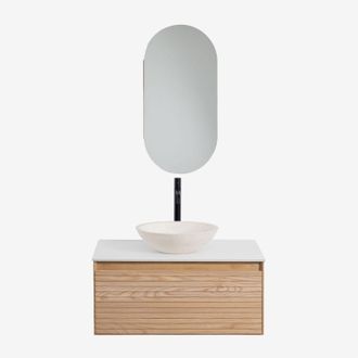Sklum Sklum - Conjunto De Mueble De Ba&ntilde;o En Madera De Fresno Tedrik