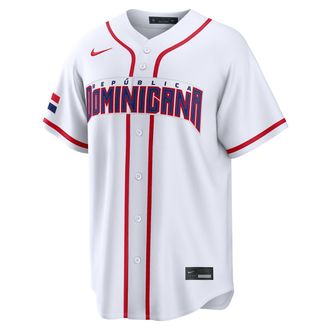 Nike Fernando Tatis Jr. Dominican Republic National Baseball Team 2026 World Baseball Classic Nike Mens Stadium Jersey in White | RE260GZ9W3D-G4R