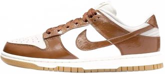Nike Womens Dunk Low Basketball Sneakers In Phantom/ale Brown-Sail