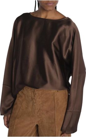 Birgitte Herskind Candy Blouse - female - Birgitte Herskind - Blouses - Brown - L - Blouses & Shirts