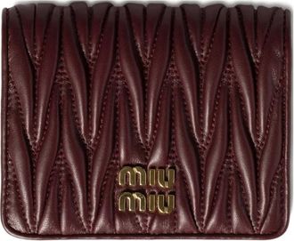 Miu Miu Portafoglio in pelle matelassé - Rosso