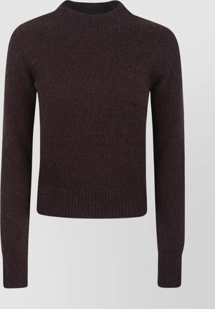 Dries Van Noten crew neck knit sweater with ribbed cuffs