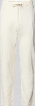 Selected Slim Tapered Fit Hose mit Leinen-Anteil Modell BRODY in Weiss, Größe XL