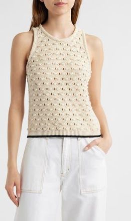 Frame Denim The Bauble Open Knit Cotton Sweater in Cream at Nordstrom Rack, Size X-Small