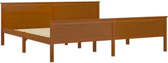 vidaXL Estructura cama sin colchón madera pino marrón miel 200x200 cm Vidaxl