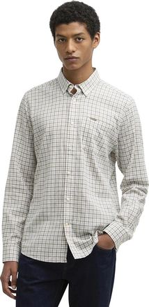 Barbour Overhemd Barbour Tailored Fit groen geruit borstzak