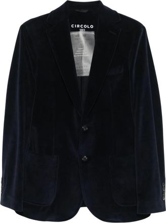 Circolo 1901 Velours Jas - Heren - Blazers - Blauw - M - Katoen - Jassen