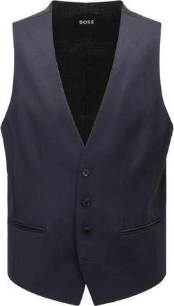 HUGO BOSS Stijlvolle Vest voor Mannen - Heren - Gillet - Blauw - XL - Kostuums