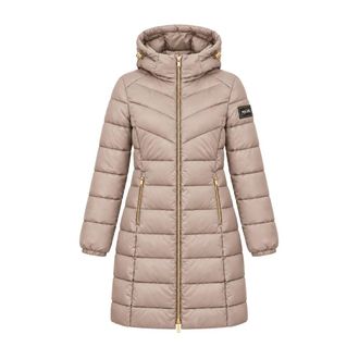 Yes-Zee Gewatteerde Puffer Jas - Dames - Dons jassen - Beige - L - Polyester - Jassen