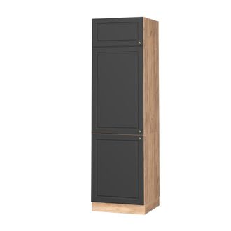 Vicco Armario Para Frigor&iacute;fico Empotrado Fame-line, Antracita-oro, 60 Cm