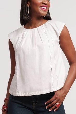 Frances Valentine Bailey Top Solid in White at Nordstrom, Size X-Large