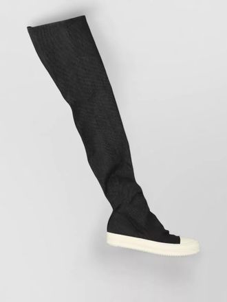 Rick Owens overknee sock sneakers flat sole contrast