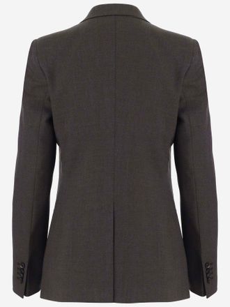 Tagliatore Womens Stretch Wool Jacket Brown